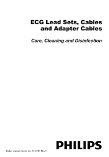 Distributed ECG Lead Sets, Cables and Adapter Cables - Care, Cleaning and Disinfection