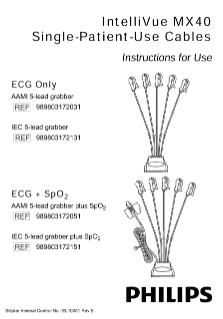 Distributed Intellivue MX40 Single-Use-Patient Cables