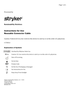 Reprocessed Reusable Connector Cable