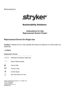 Instructions for Use Reprocessed Suture Passer