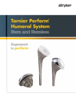 Tornier Perform Stem and Stemless brochure