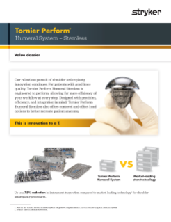 Tornier Perform Stemless value dossier