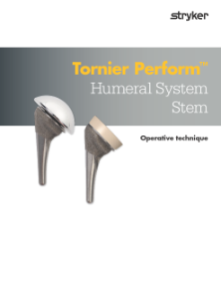 Tornier Perform Humeral Stem Operative Technique
